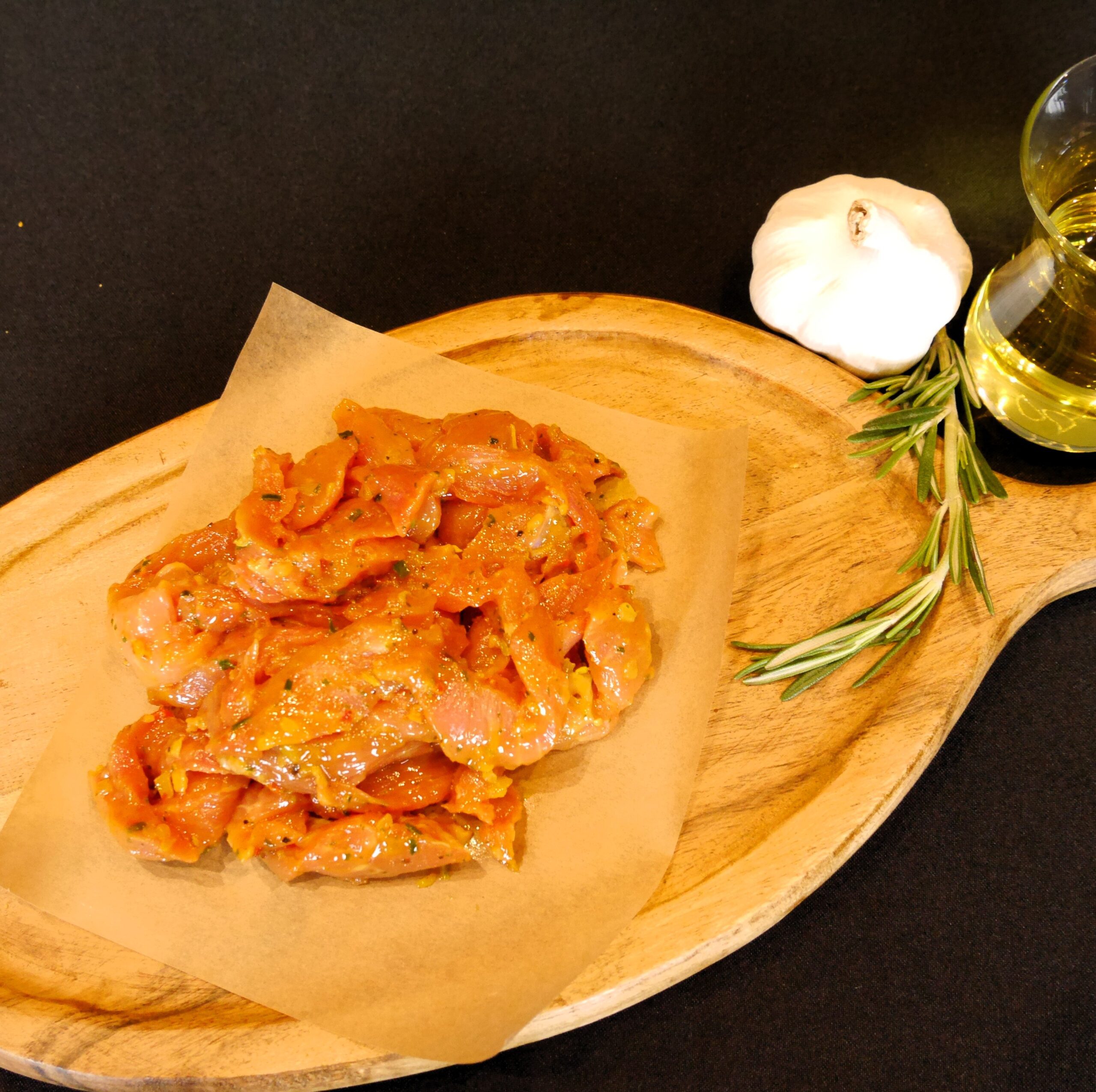 Kalfsbiefreepjes gemarineerd (500 gr)